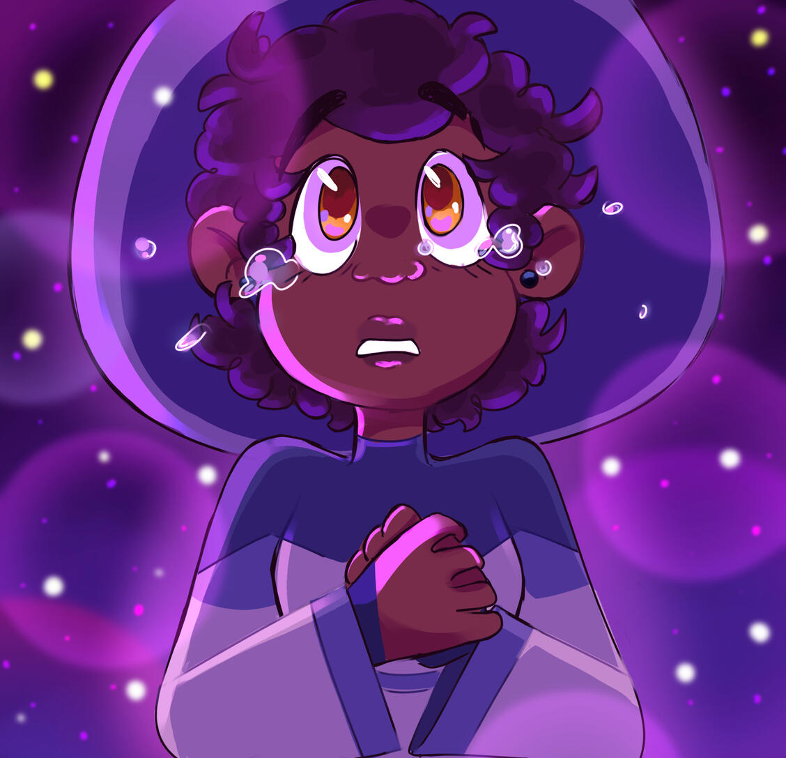 Human bust + simple background